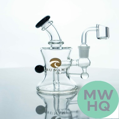 Tsunami Glass Water Pipe Rig Mini Micro - 6 Inches - 177 Grams