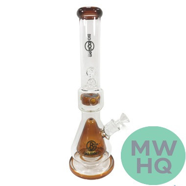 Big B Mom Glass Water Pipe Beaker Design With Ice Catcher & Faberge Egg Perc - 1262 Grams - 16.5 Inches - Assorted Colors [BK505]