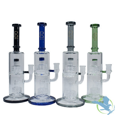 BLO Glass Water Pipe With 2 Matrix Perc - 644 Grams - 11.85 Inches [G12-5]