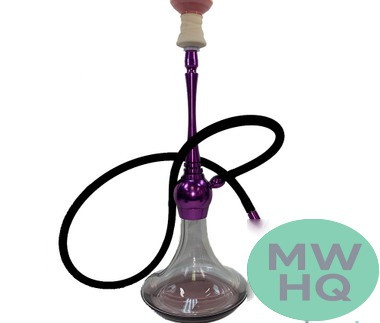 NeverXhale Premium Aluminum Glass Hookah - 23 Inches - Assorted Colors [30485 S]