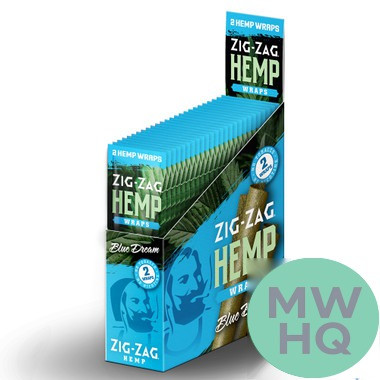 Zig-Zag Natural Hemp Wraps - Pack of 2 - Display of 25 Packs
