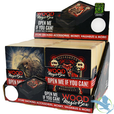 Smokezilla Printed Magic Wood Box - Assorted Designs - Display of 6