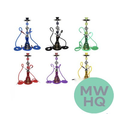 Zebra Smoke Sharing 22 Inch Triple Hose Hookah - Assorted Colors