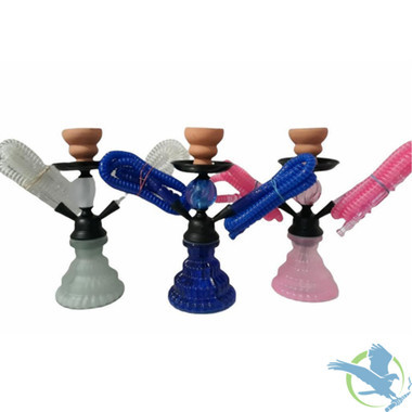Zebra Smoke Jay 11 Inch Double Hose Hookah - Assorted Colors