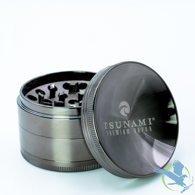 Tsunami 75MM Sunken Top Dry Herb Grinder - Gun Metal