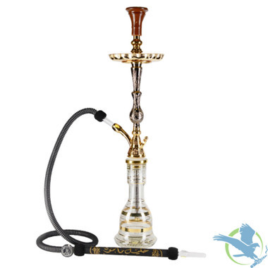 Khalil Mamoon 31.5 Inch Antar Single Hose Hookah - Assorted Colors [KM 6149]