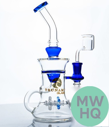 Tsunami Glass Water Pipe Concentrate Recycler Rig With Propeller Perc - 354 Grams - 9.5 Inches