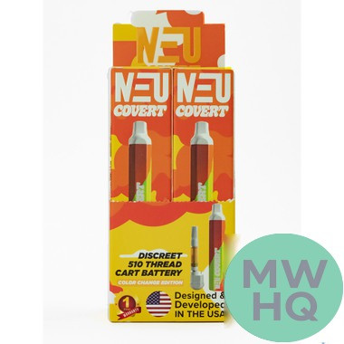 Neu Covert 320mAh Variable Voltage 510 Thread Rechargeable Cartridge Battery - Display of 6