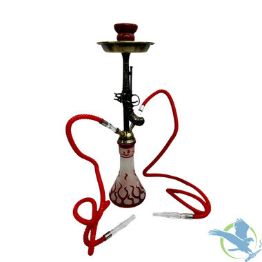 Zebra Smoke Wild West 21 Inch Double Hose Hookah - Assorted Colors 