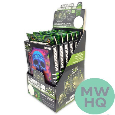 Smokezilla Lenticular 3D Magnetic Metal Rolling Tray - Assorted Designs - Display of 6 [24205]