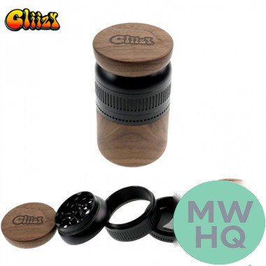 Gliizy Wooden Aluminum Herb Grinder - 63mm - 5 Part