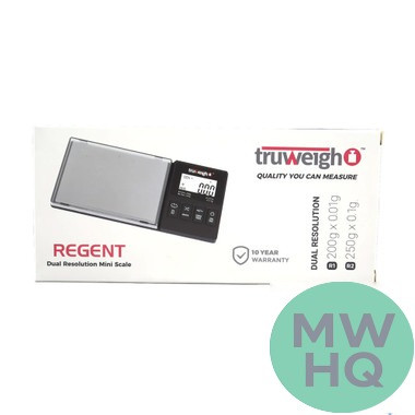 Truweigh Regent Dual Resolution Mini Scale 200g x 0.01g & 250g x 0.1g