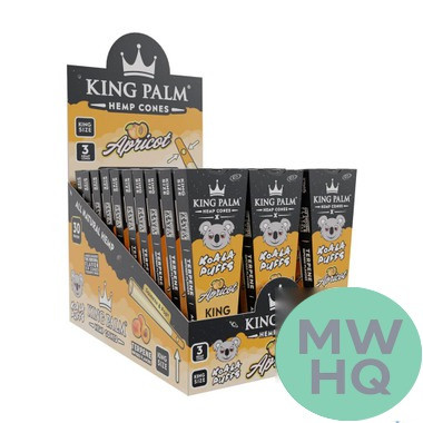 King Palm Hemp Cones - Pack of 3 Cones - Display of 30 Packs