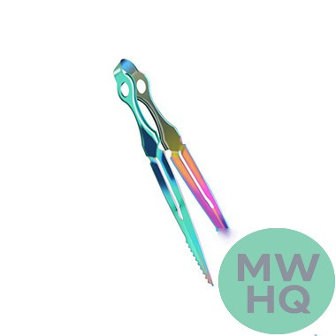Zebra Smoke Metal Handle Tong - Assorted Colors