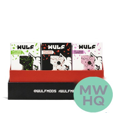Wulf Mods Micro Max 650mAh VV 510 Cartridge Vaporizer Battery - Assorted Colors - Display of 9