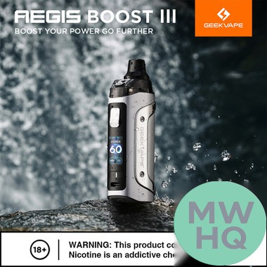 GeekVape Aegis Boost III 3000mAh Pod System Starter Kit With 5ML Refillable GeekVape Boost 2 Cartridge Pod
