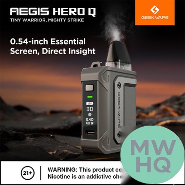 GeekVape Aegis Hero Q 1300mAh Pod System Starter Kit With 2 x Refillable 2ML GeekVape Q Cartridge Pod