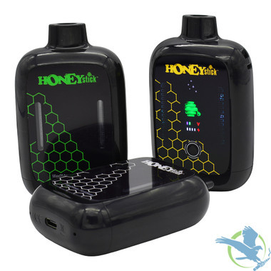 HoneyStick Duo VV Plus 600mAh Dual 510 Cartridge Concealed Vaporizer Battery With Digital Interactive Screen - Display of 10
