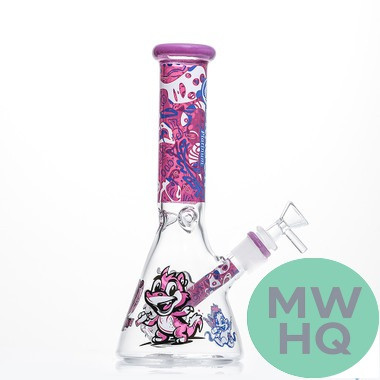 Dragon Platinum Water Pipe Straight Neck + Ice Catcher With Diffused Downstem Perc - 430 Grams - 10 Inches - Assorted Colors [DGE-395]