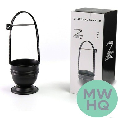 Zebra Smoke Hookah Charcoal Carrier Basket With Side Tong Insert [PA-11]