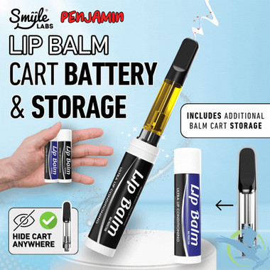 Smyle Penjamin Discreet Lip Balm 400mAh VV 510 Cartridge Preheat Mod Battery + Hidden Storage