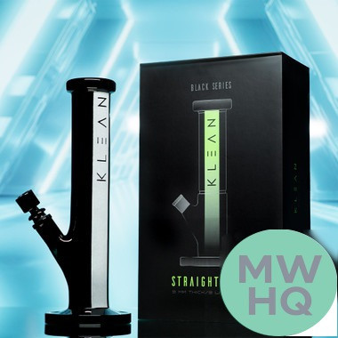 KLEAN Straight Tube Water Pipe With Ice Catcher & Downstem - 765 Grams - 12 Inches