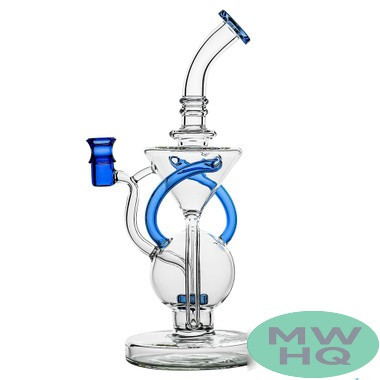 BoroTech Glass Water Pipe Recycler Dab Rig With Circ Perc - 450 Grams - 11 Inches Designed By Calibear [BTG040]