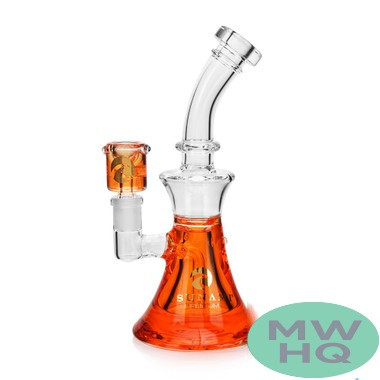 Tsunami Premium Curved Neck Edition Freezable Glycerine Water Pipe With Inline Perc - 440 Grams - 9 Inches