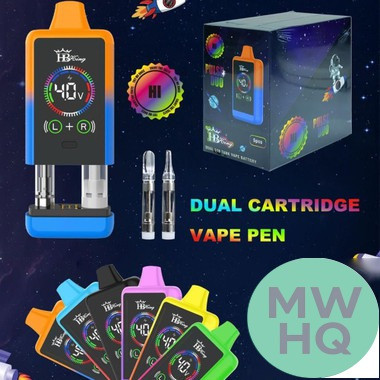 HBKing Pulse Duo 650mAh VV Dual 510 Tank Device Pen Preheat Battery - Display of 5