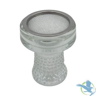 Hookah Clear Glass Bowl With Mesh Screen [PH2004]