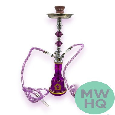 Zebra Smoke Alpha Team 22 Inch Quadruple Hose Hookah - Assorted Colors