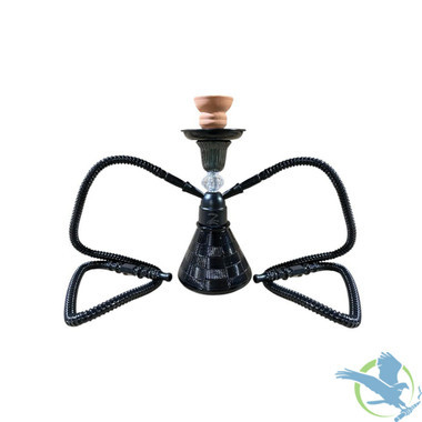 Zebra Smoke Rodman 12 Inch Double Hose Hookah - Assorted Colors