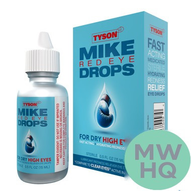 Tyson 2.0 Mike Red Eye Drops 15ML - Display of 30