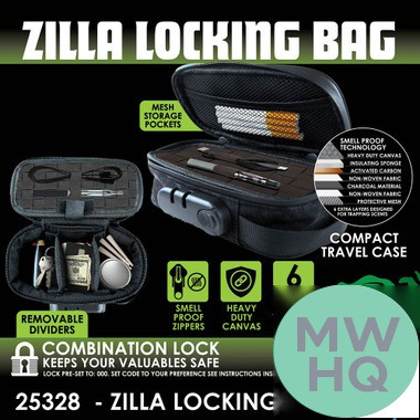 Smokezilla Zilla Locking Bag With Smell Proof Technology & Combination Lock - Assorted Designs - Display of 6 [23823]