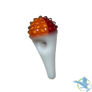 Glass Ice Cream Hand Pipe Spoon - 100 Grams - 4.5 Inches - Assorted Colors