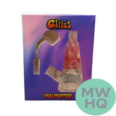 Gliizy Vialpuffer Mini Beaker Glycerin Glass Water Pipe - 125 Grams - 4 Inches