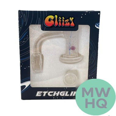 Gliizy Etchglim Quartz Banger Nail With Clear Joint - 14MM Male