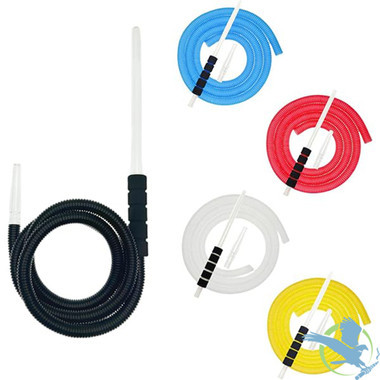 DUD Hookah Fancy Plastic Hose With Glass Handle - Assorted Colors