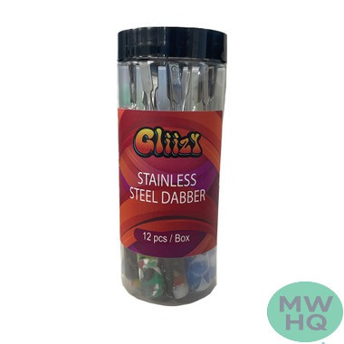 Gliizy Stainless Steel Dabber - Assorted Colors - 12ct Jar