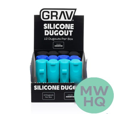 GRAV EDC Silicone Dugout With Clear View Window - Assorted Colors - Display of 12