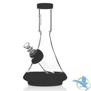 GRAV Deco Beaker Water Pipe With Diffused Downstem - 450 Grams - 9 Inches - Black
