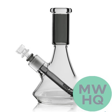 GRAV Small Deco Beaker Bong Water Pipe With Diffused Downstem - 300 Grams - 6.5 Inches