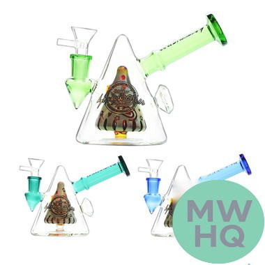 Shadow Glass Mini Cone Water Pipe - 300 Grams - 5 Inches - Assorted Colors [SGE-138]
