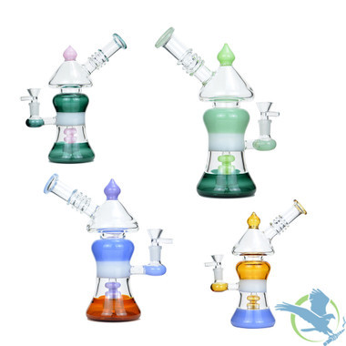 HB King Galaxy Dome Water Pipe With Circ Perc - 460 Grams - 9.5 Inches - Assorted Colors [KD4]