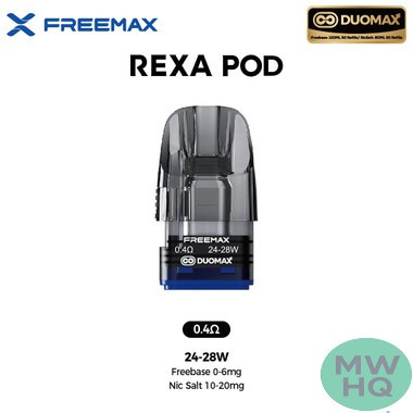 Freemax Rexa Duomax 2ML Refillable Replacement Pod - Pack of 3