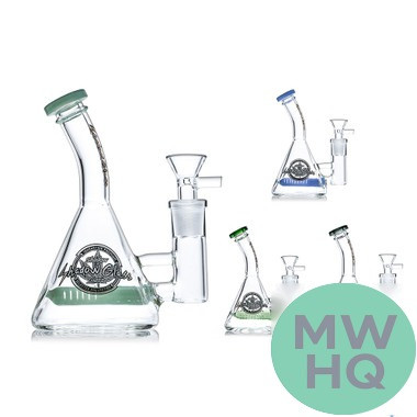 Shadow Glass Water Pipe Beaker Base With Inline Perc - 250 Grams - 6 Inches - Assorted Colors [SGE-161]