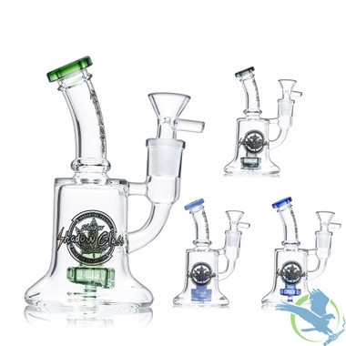 Shadow Glass Water Pipe Beaker Base With Circ Perc - 250 Grams - 6 Inches - Assorted Colors [SGE-163]