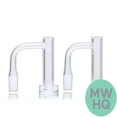 Dragon Platinum Tower Quartz Banger Frosted Joint - 90 Degree - Assorted Designs [QB-101]