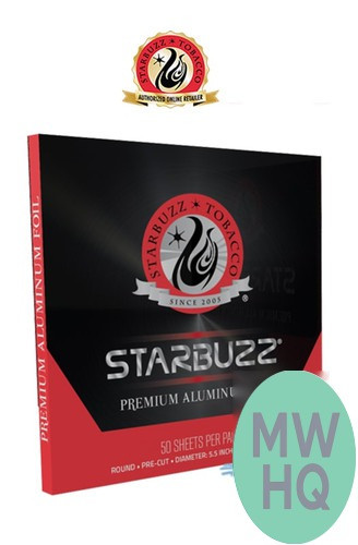 Starbuzz Premium Pre-Poked Aluminum Foil - Pack Of 50 Sheets