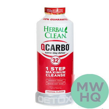 Herbal Clean QCarbo32 1 Step Maximum Strength Cleansing Detox Formula 32oz